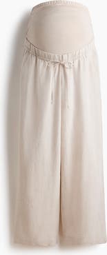 H&M Mama Linen-blend Drawstring Trousers