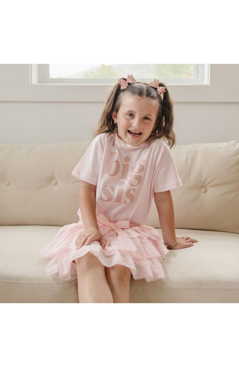 Sweet Wink Big Sis Short Sleeve T-Shirt, Alternate, color, Ballet Pink