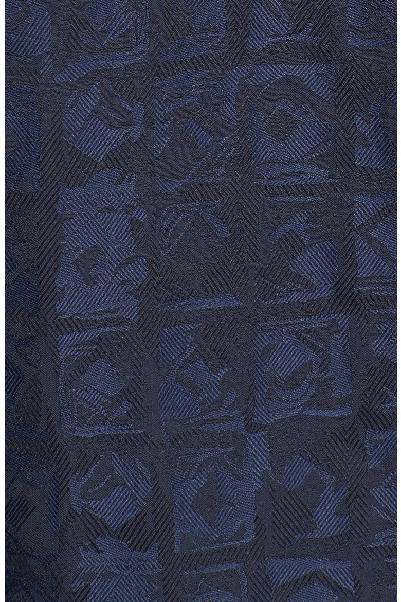 Shaped Fit Jacquard Sport Shirt, Alternate, color, NAVY