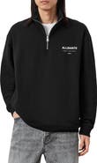 AllSaints Underground Oversize Half Zip Pullover