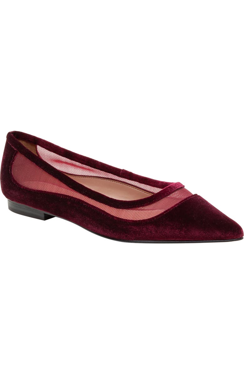 Linea Paolo Novah Pointed Toe Flat, Main, color, Burgundy