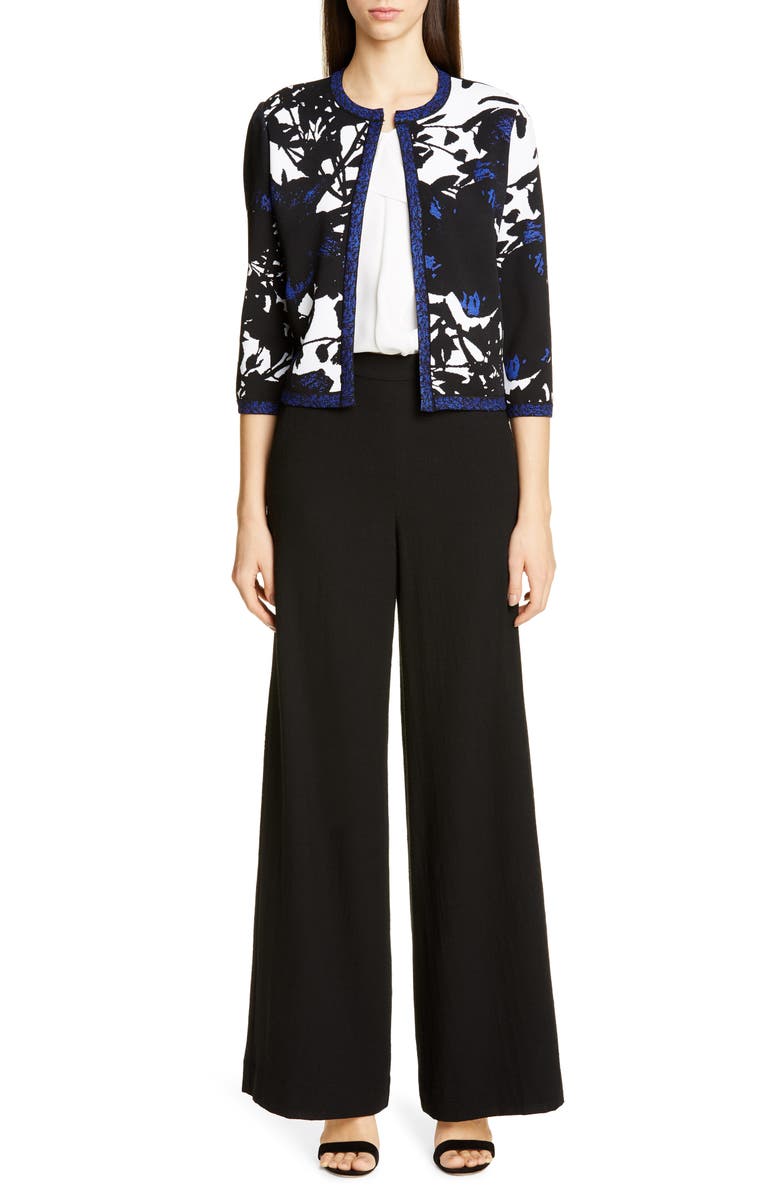 St. John Collection Solid Heavy Georgette Sleeveless Blouse, Main, color,