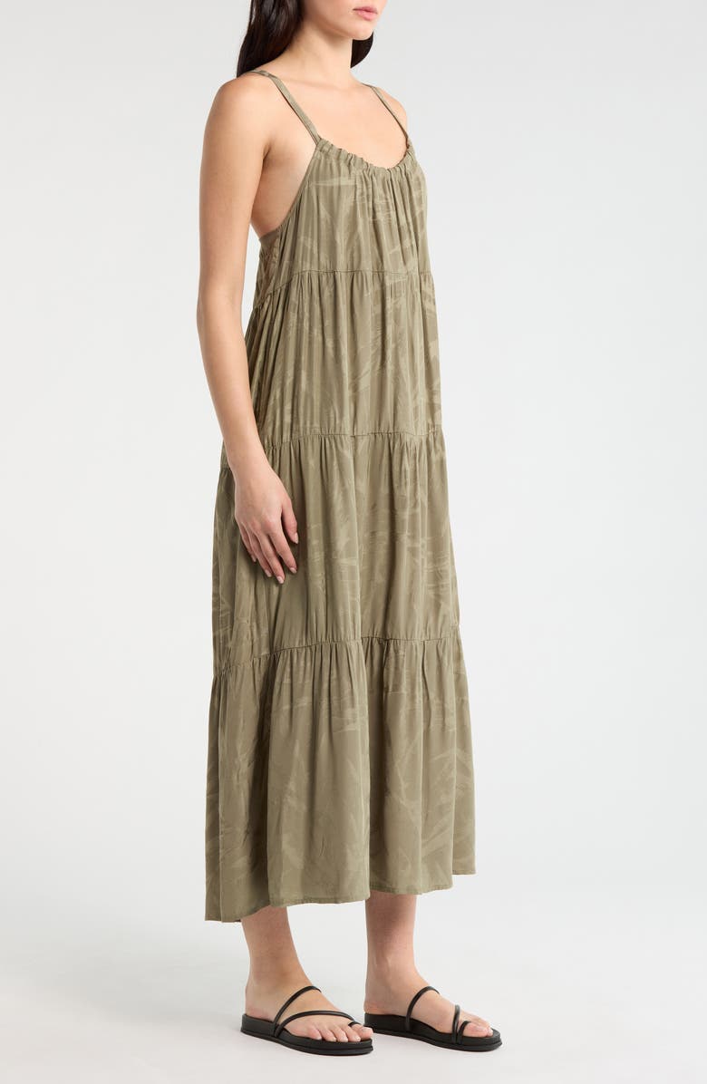 Splendid Maven Leaf Print Maxi Dress, Alternate, color, Soft Green