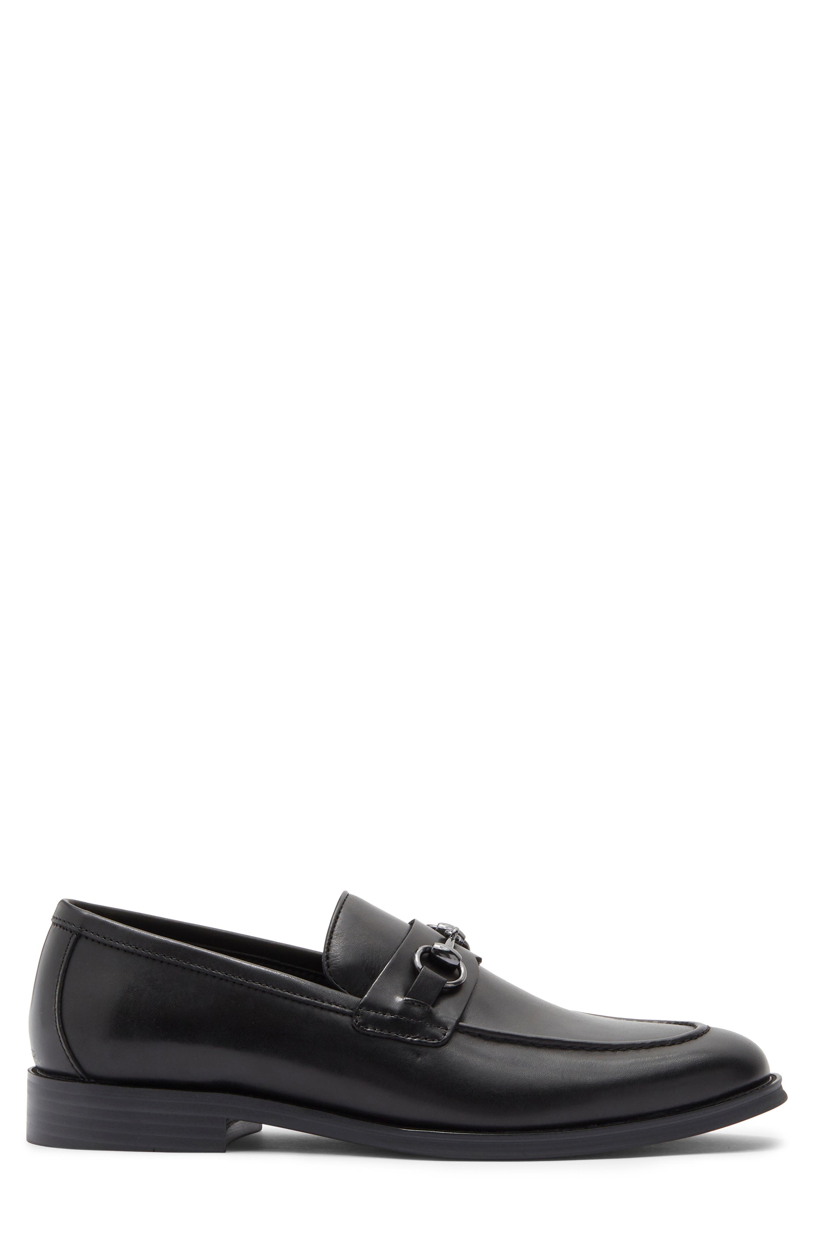 NORDSTROM RACK Payce Horsebit Loafer, Alternate, color, Black Leather