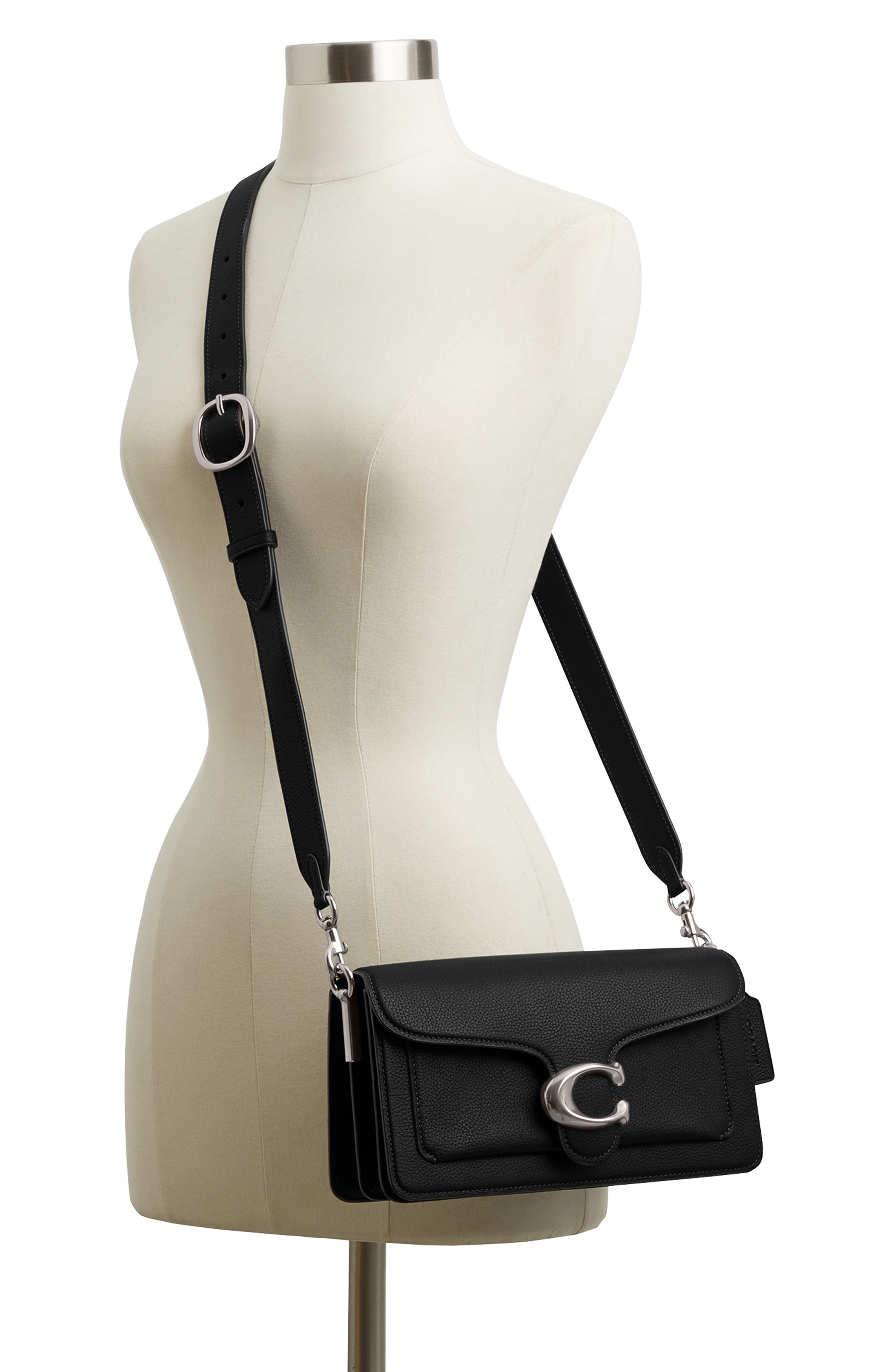 COACH Tabby 26 Leather Shoulder Bag, Alternate, color, Lh/ Black