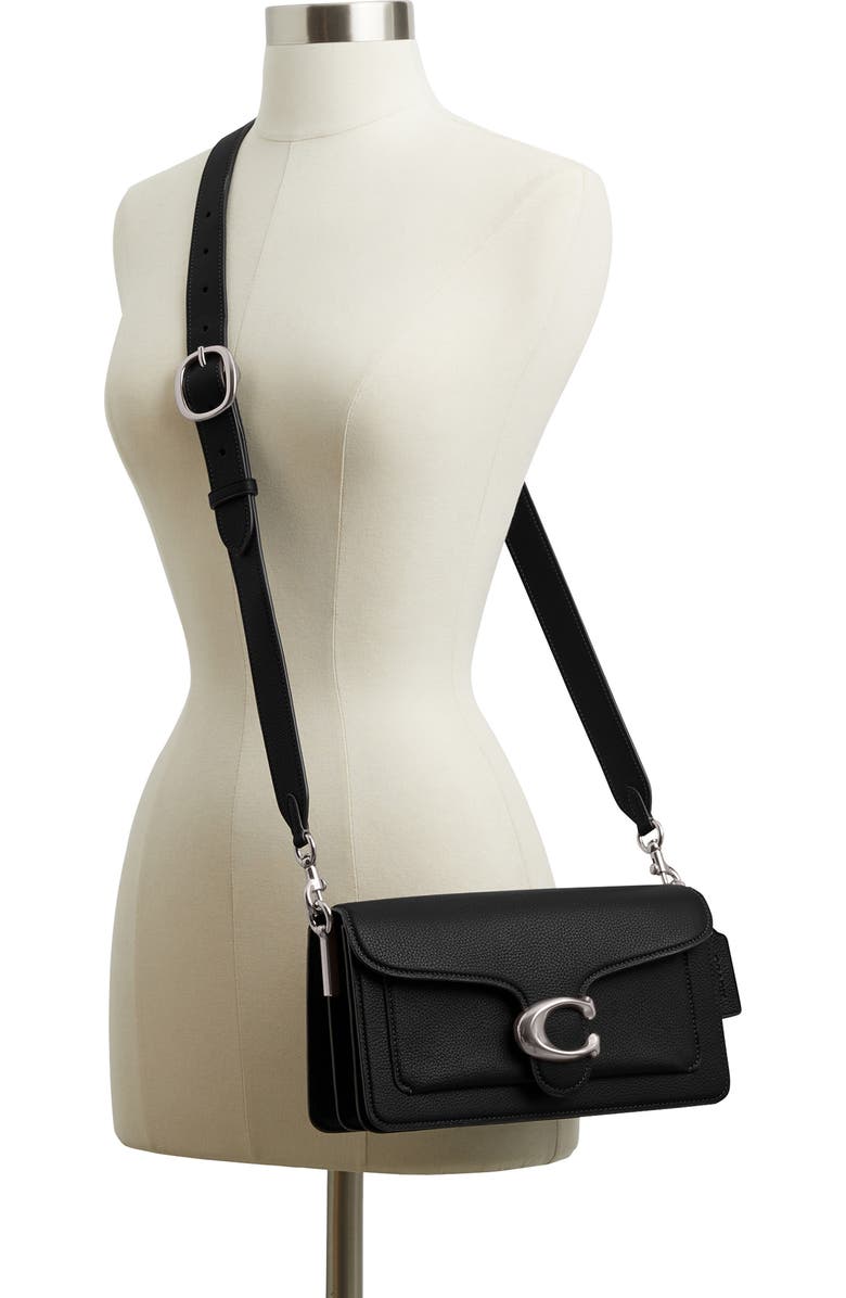 COACH Tabby 26 Leather Shoulder Bag, Alternate, color, Lh/ Black