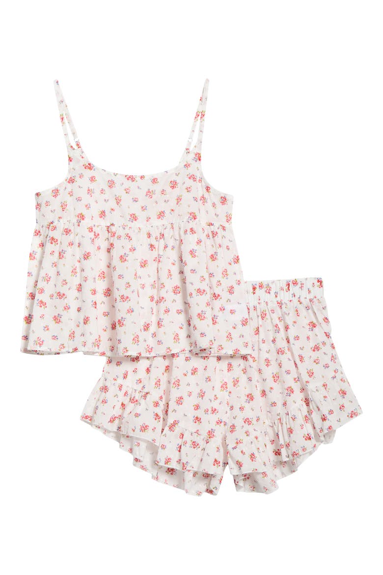 Swiss Dot Cotton Short Pajamas, Alternate, color, POSY FLORAL
