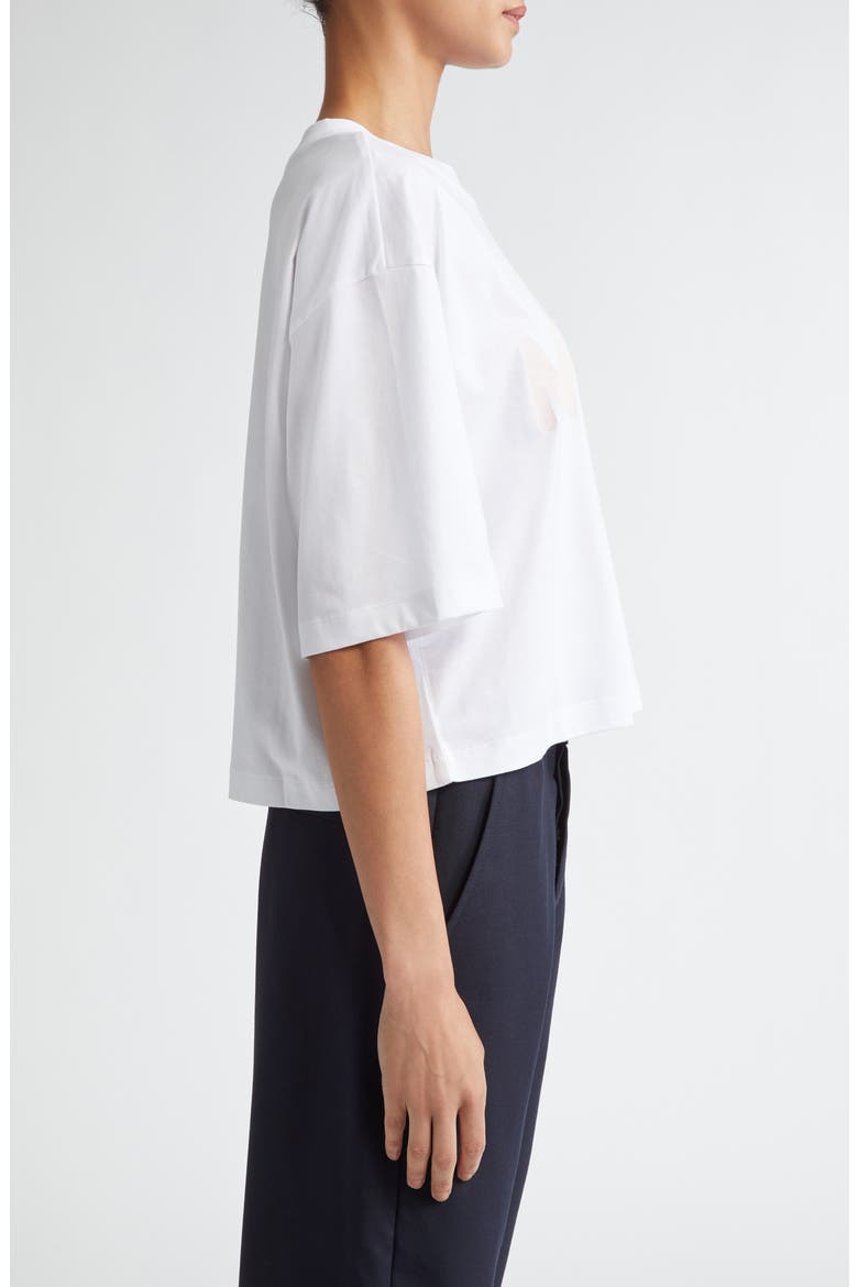 Logo Crop Organic Cotton Graphic T-Shirt, Alternate, color, LILY WHITE