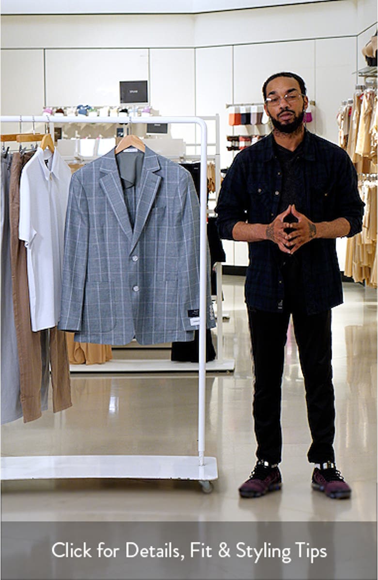 Windowpane Check Linen & Wool Sport Coat, sales video thumbnail
