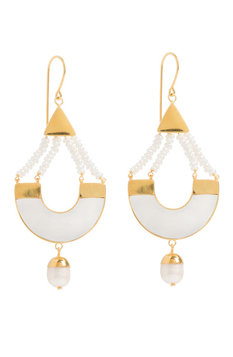 Freya Rose Warrioress Sunrise Earrings, Main, color, Gold