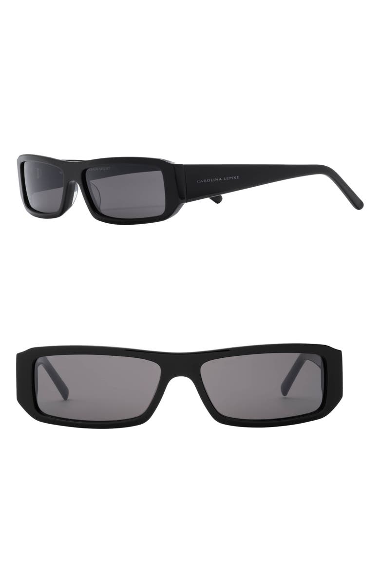 Carolina Lemke x KKW Dusk 55mm Rectangle Sunglasses, Main, color,