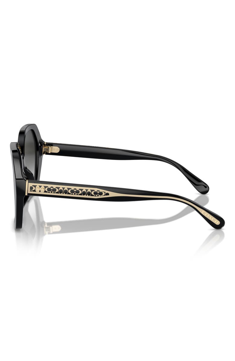COACH 56mm Universal Fit Gradient Square Sunglasses, Alternate, color, Black