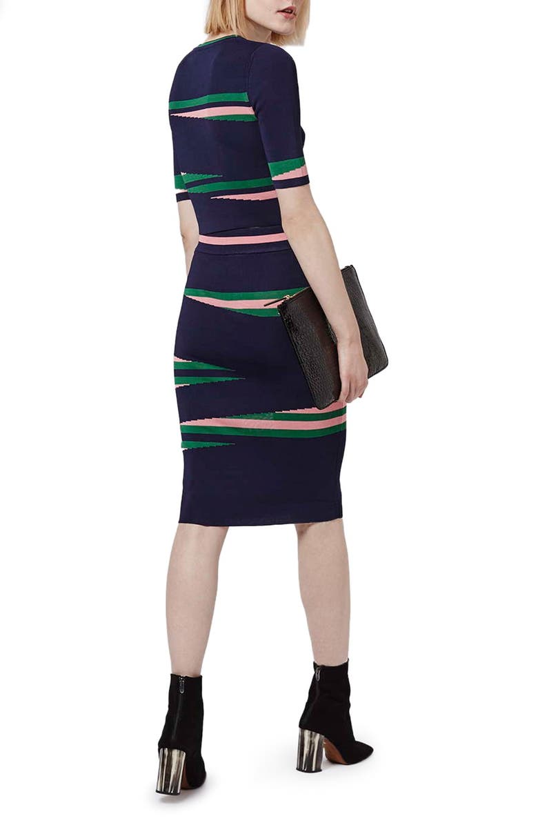 Topshop 'Eraser Stripe' Crop Top, Alternate, color, 