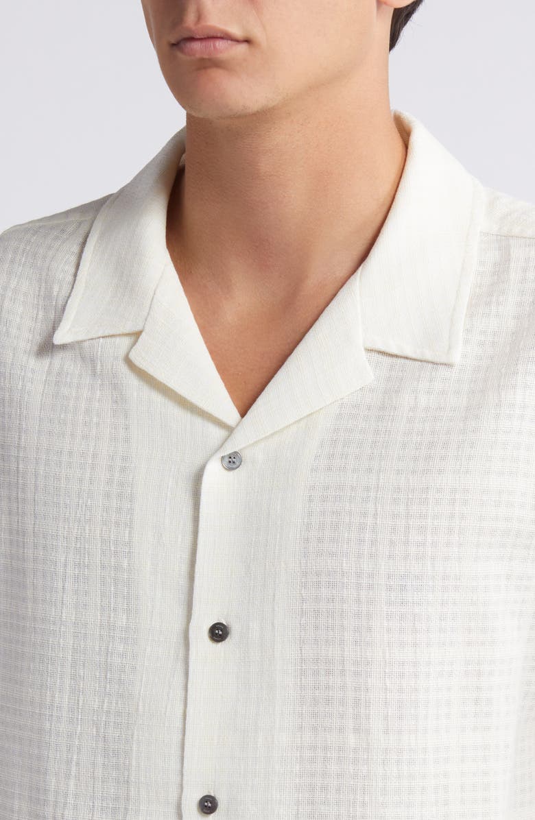 FRAME Oversize Textured Cotton Camp Shirt, Alternate, color, 