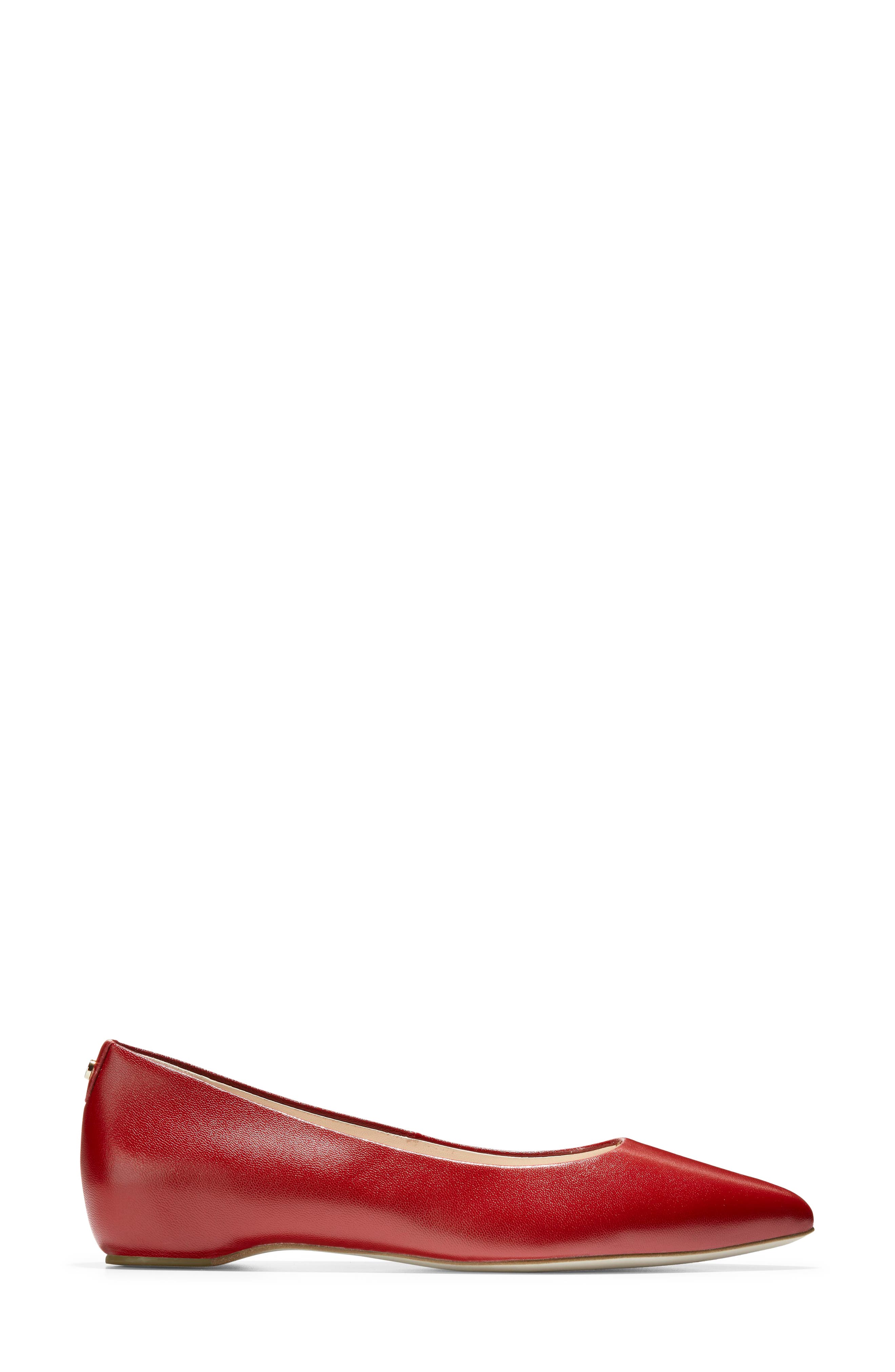 Brenna Skimmer Flat, Alternate, color, RED DAHLIA LEATHER
