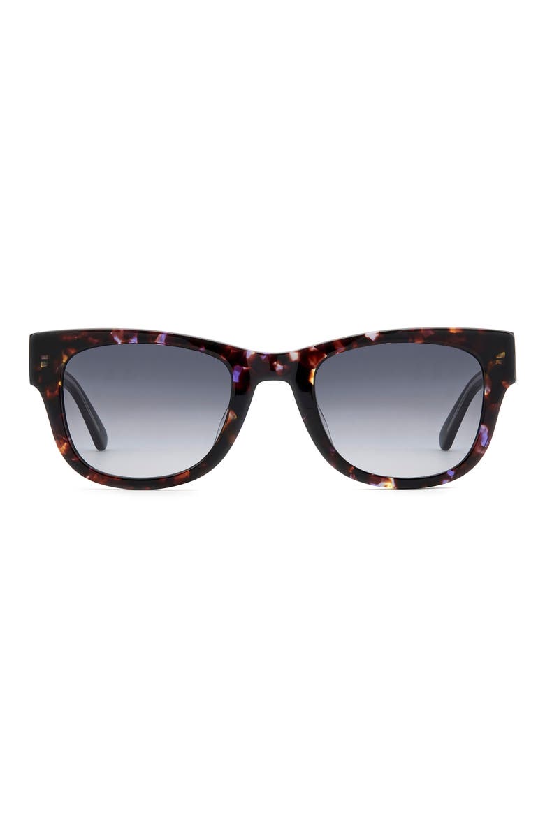 50mm Gradient Square Sunglasses, Main, color, LILAC HAVANA/ DARK GREY SF