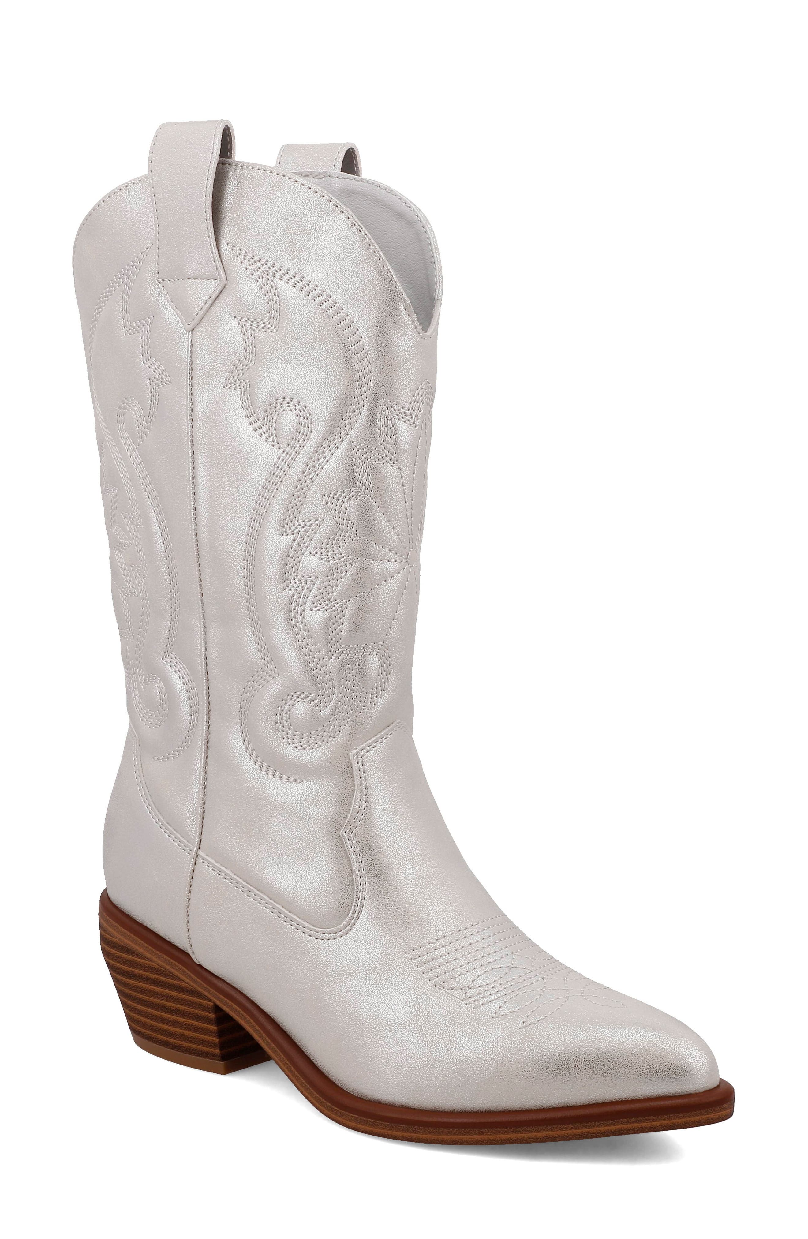 MIA Kelsha Metallic Western Boot, Main, color, 