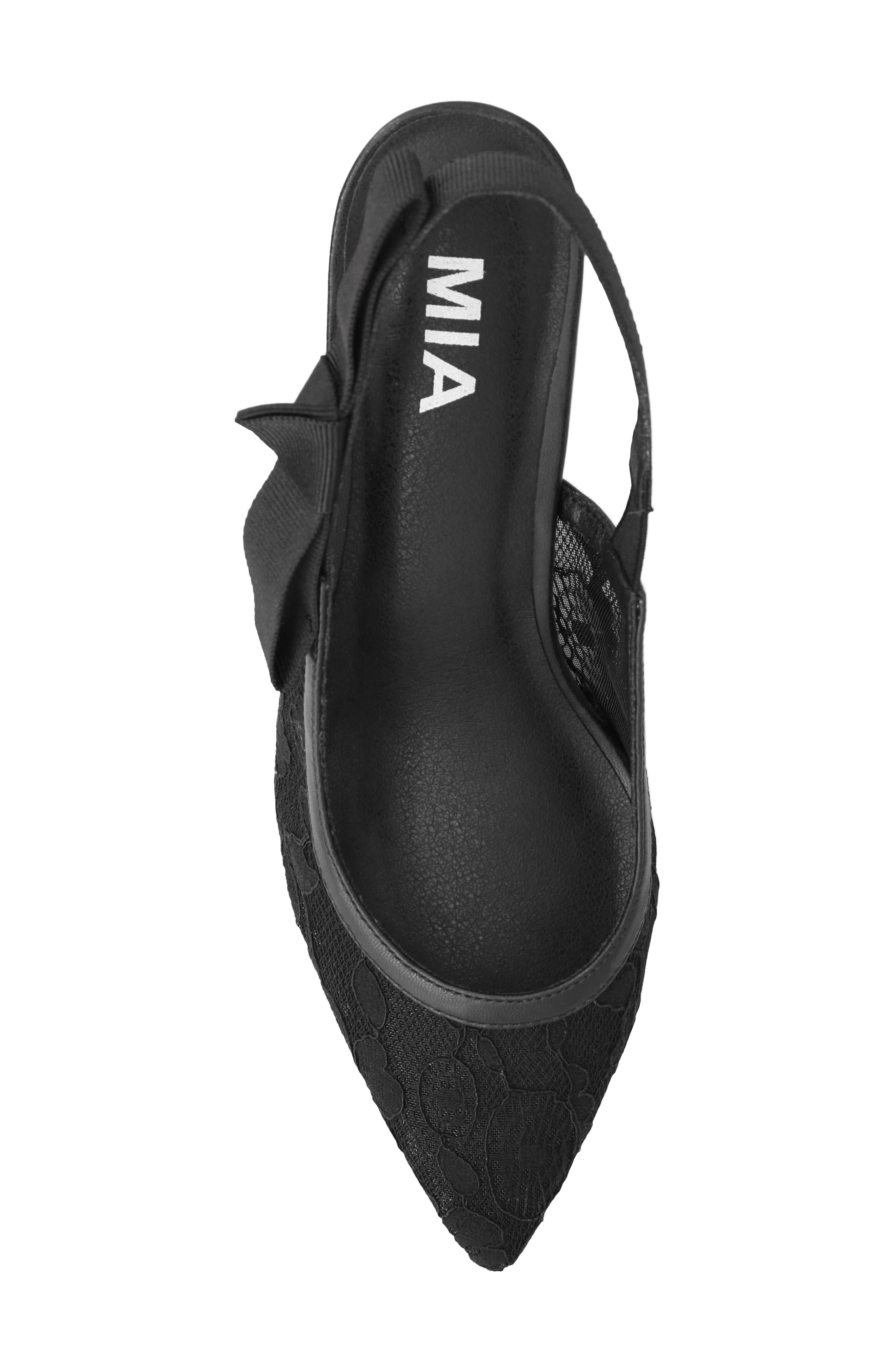MIA Naida Slingback Pointed Toe Pump, Alternate, color, Black