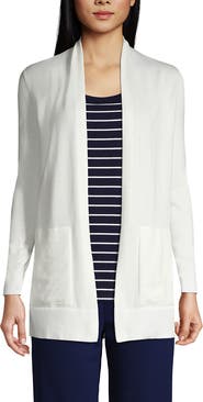Lands' End Long Sleeve Open Long Cardigan Sweater