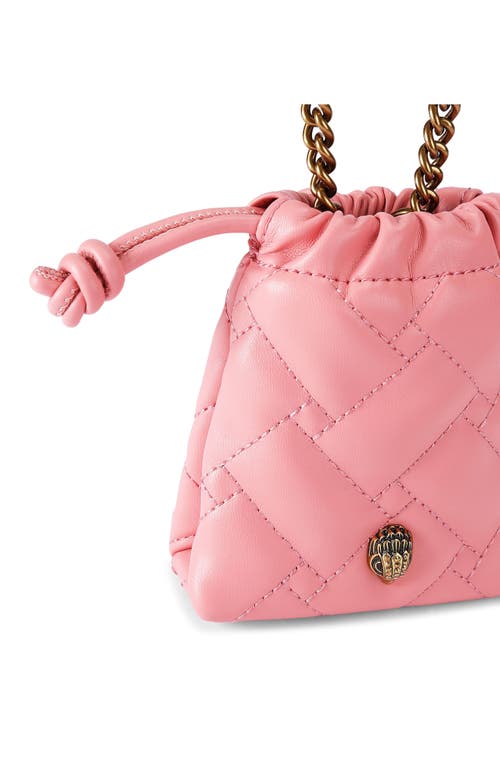 Kurt Geiger Micro Kensington Quilted Purse In Pink