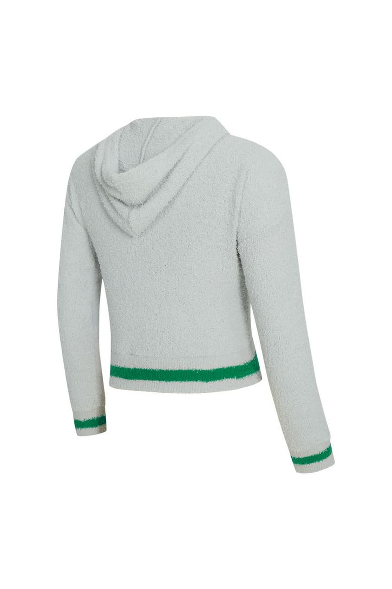 Women's Concepts Sport Gray/Green Oregon Ducks Whitley Long Sleeve Hoodie Top & Shorts Set, Alternate, color, Gray