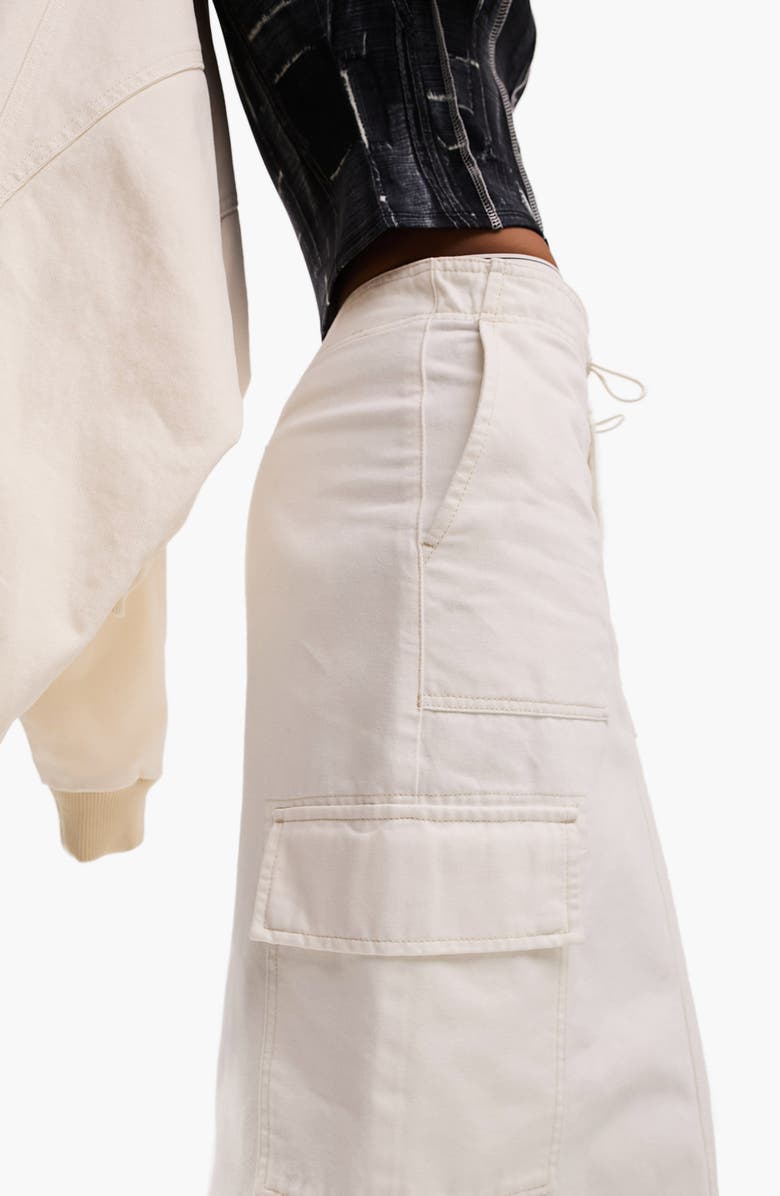 ASOS DESIGN Parachute Denim Cargo Maxi Skirt, Alternate, color, 