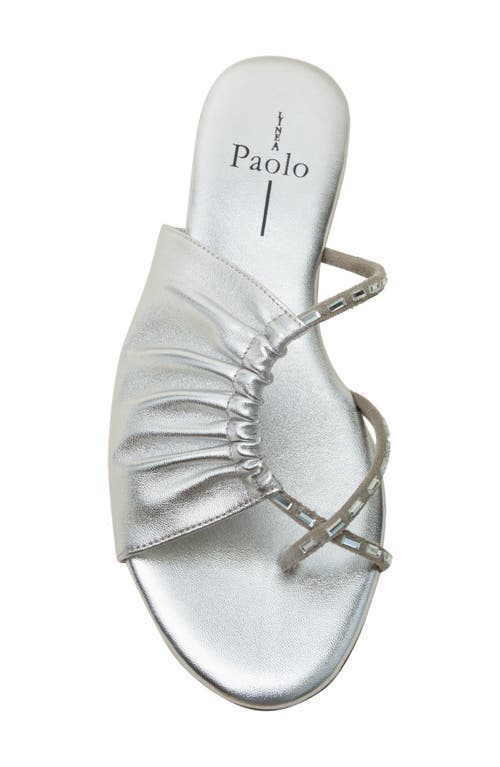 Linea Paolo Lane Toe Loop Sandal In Silver