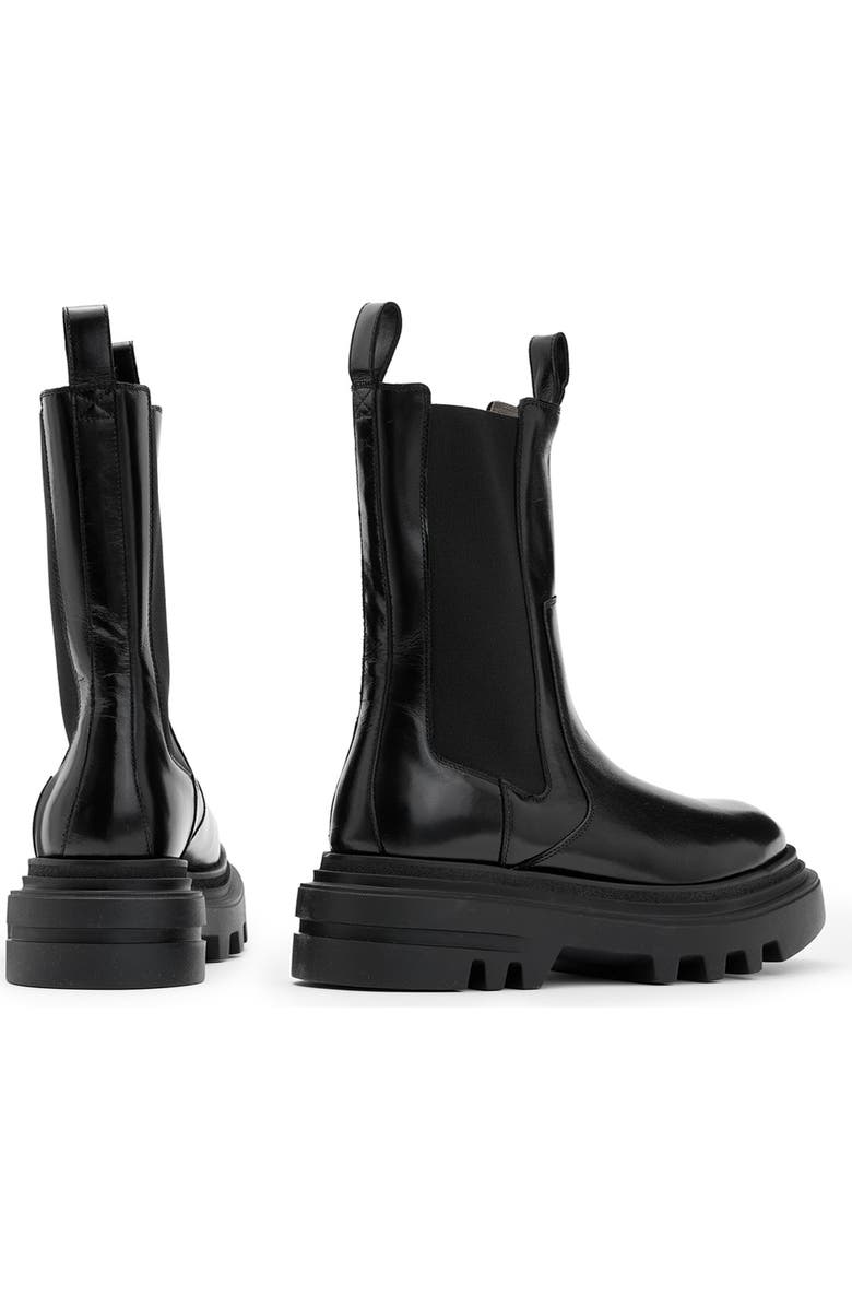 AllSaints Alex Lug Sole Chelsea Boot, Alternate, color, Black Shine