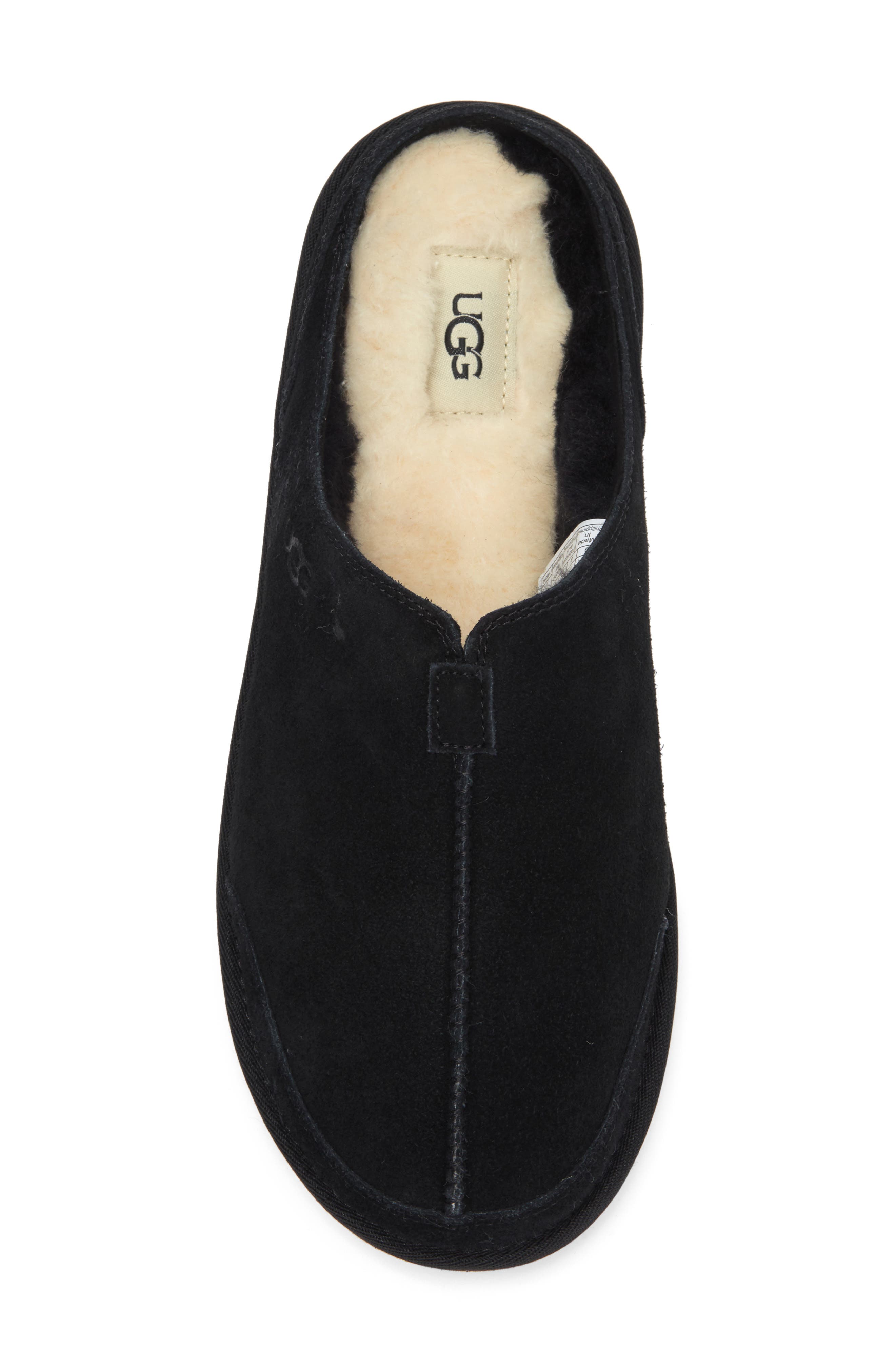 UGG<sup>®</sup> Marcman Wool Blend Lining Slipper, Alternate, color, Black
