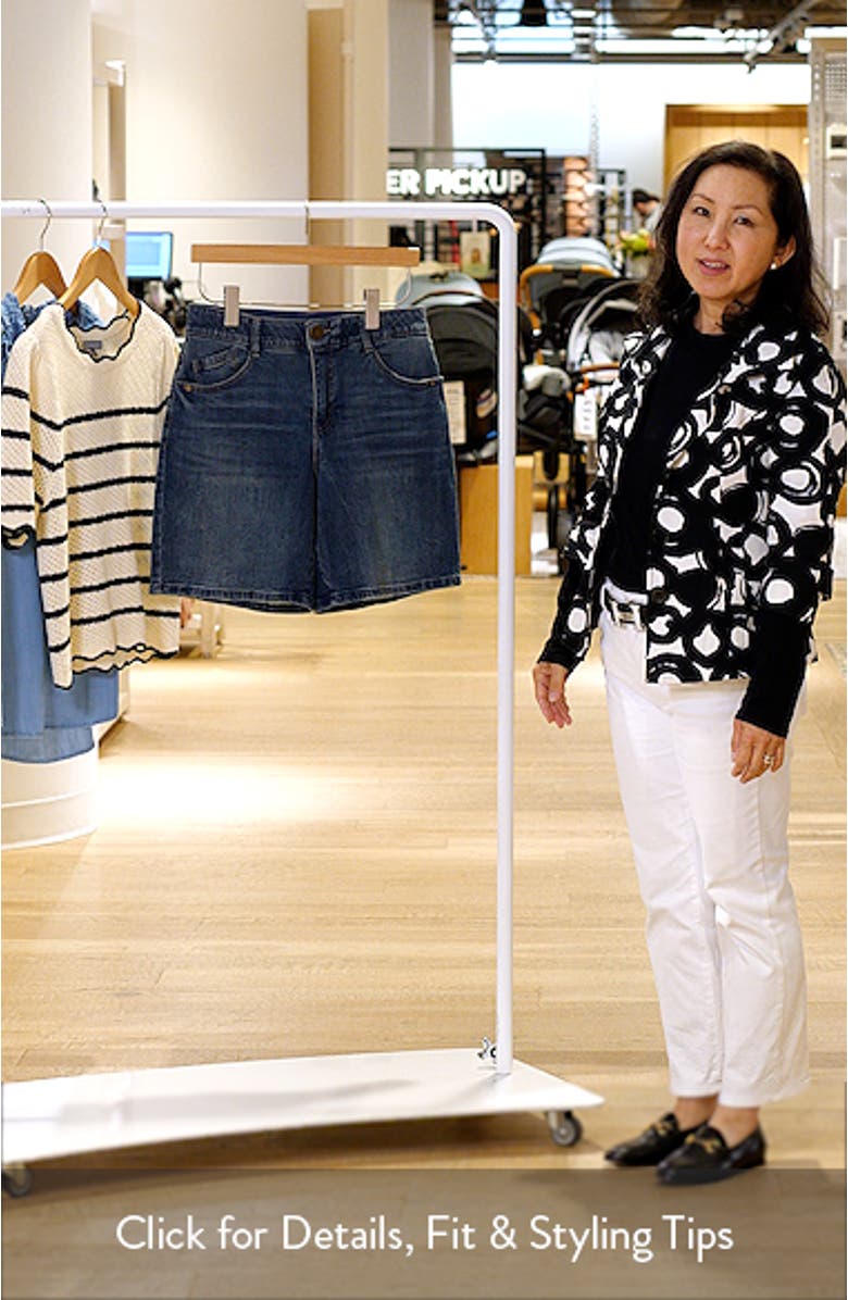 High Waist Relaxed Denim Shorts, sales video thumbnail