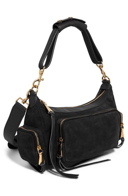 Aimee Away We Go Suede Shoulder Bag