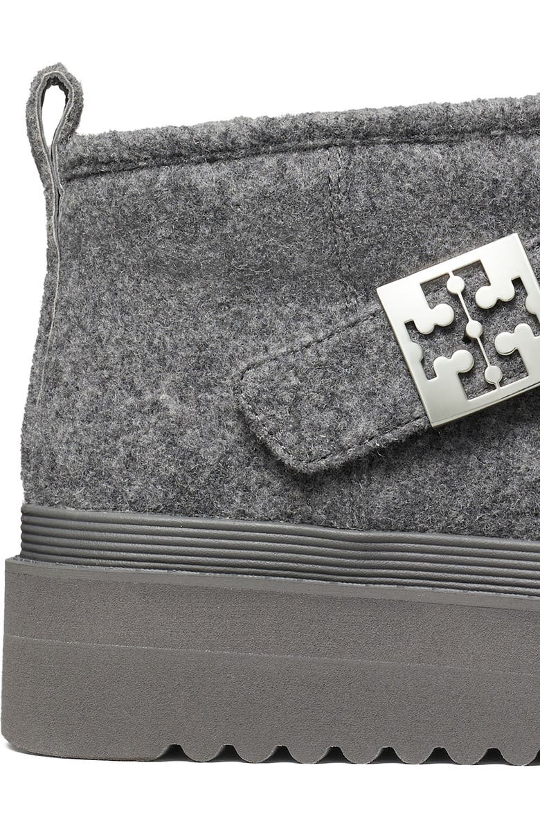 Tory Burch Mellow Genuine Shearling Lined Platform Boot, Alternate, color, Storm Cloud / Silver