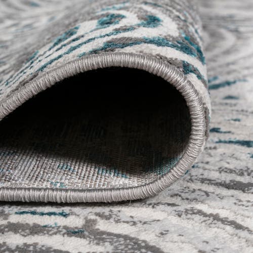 Jonathan Y Timeworn Modern Abstract Area Rug In Gray/turquoise