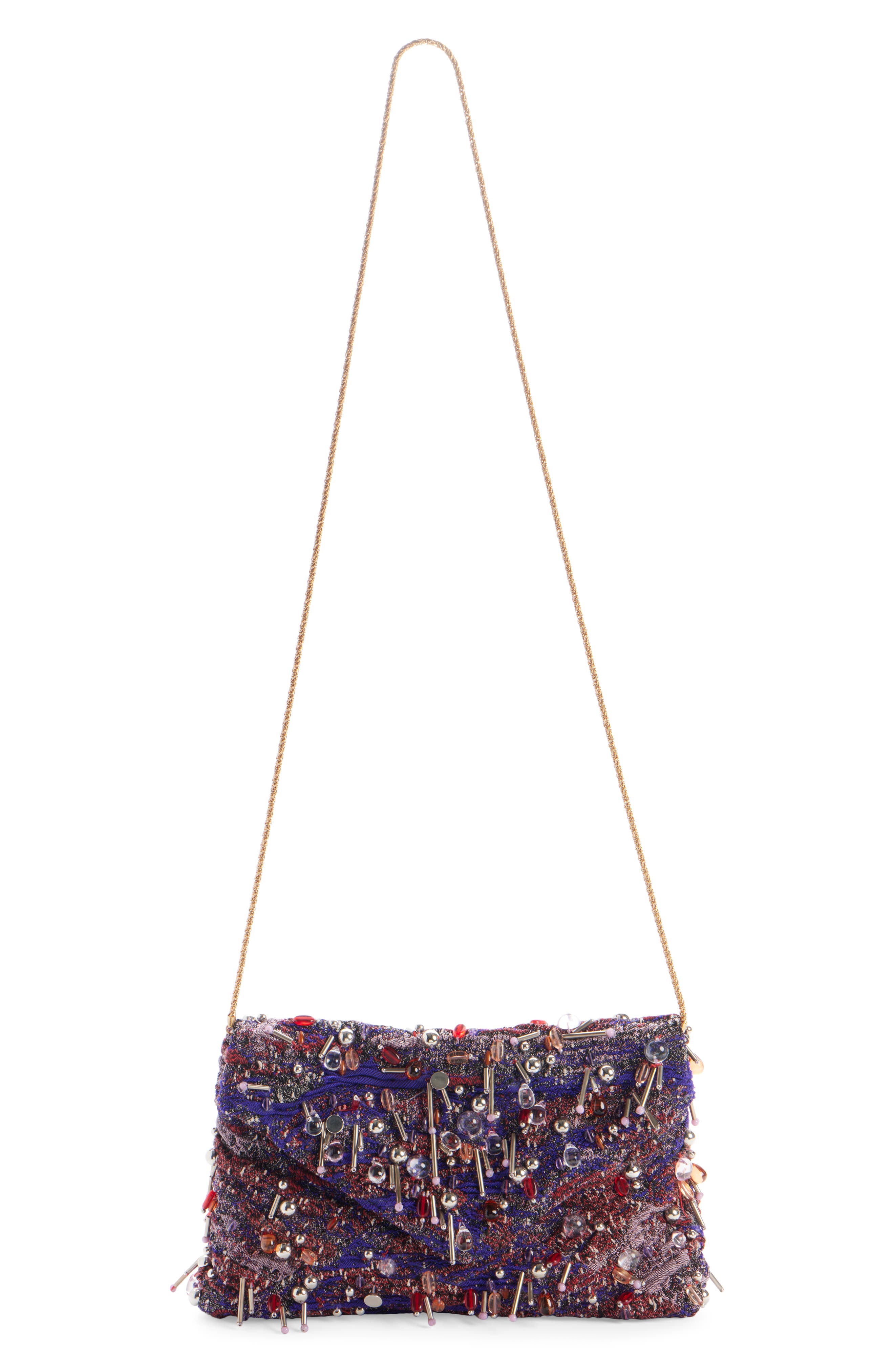 Dries Van Noten Embellished Envelope Clutch, Alternate, color, 