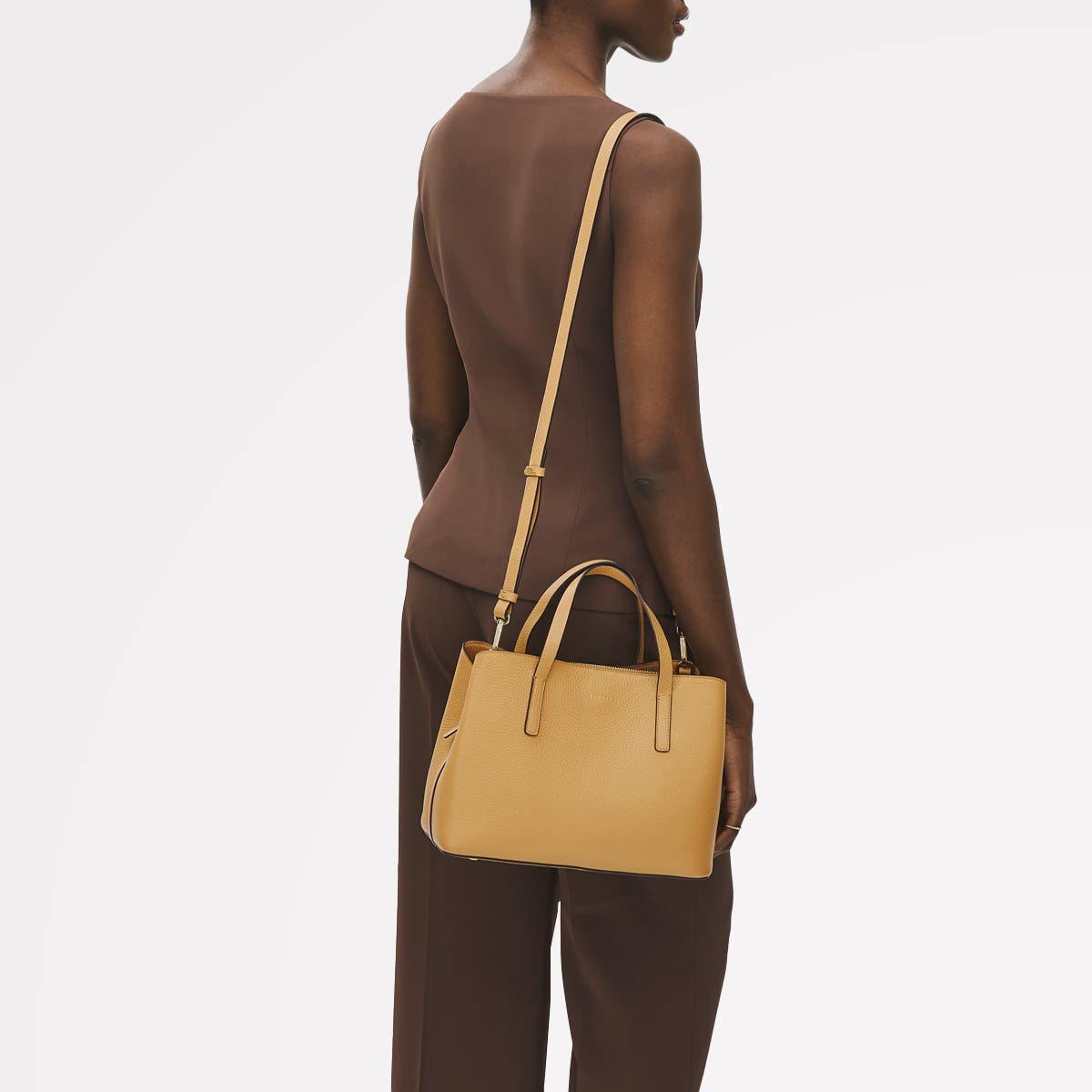 Radley Dukes Place Medium Ziptop Satchel Bag, Alternate, color, Pecan