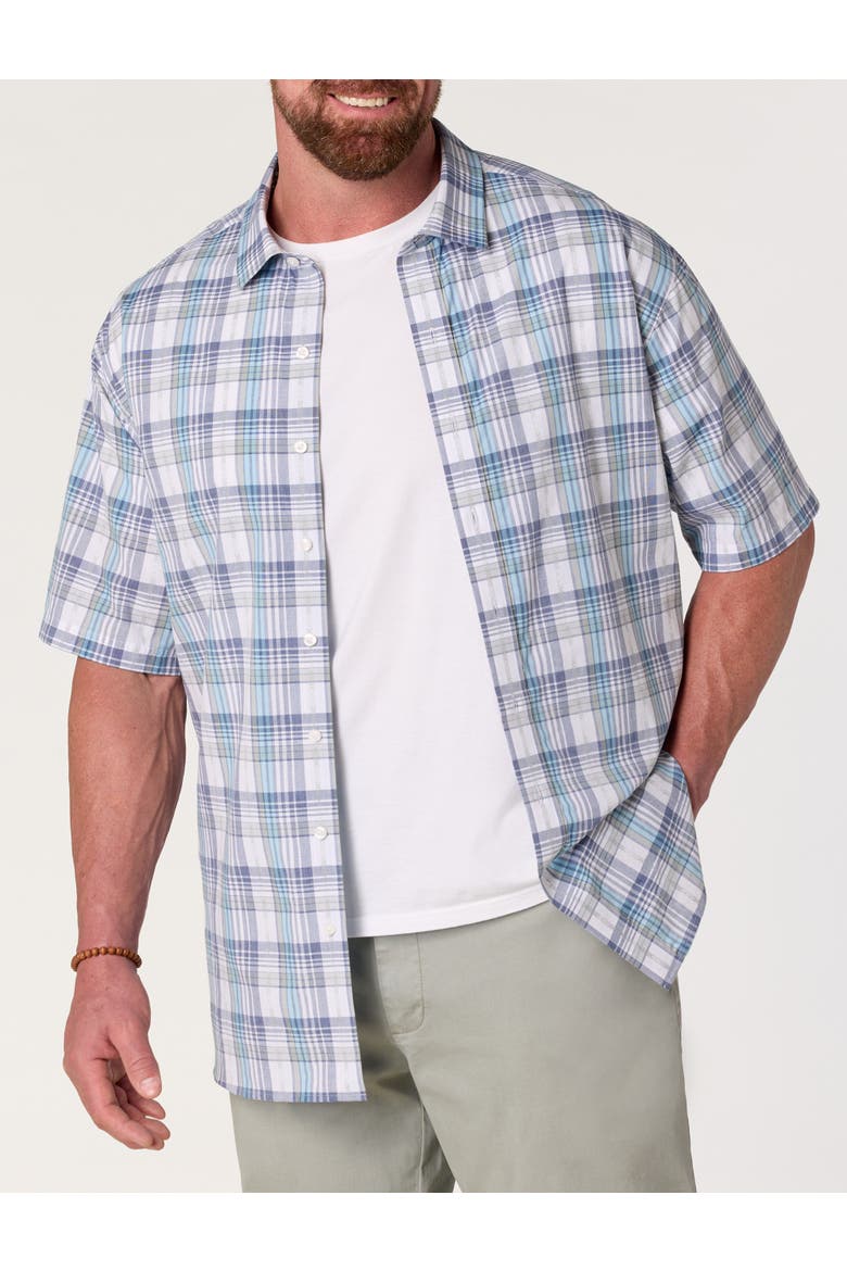 Big & Tall Western Plaid Sport Shirt, Main, color, BLUE MULTI