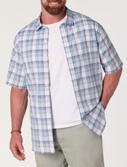 True Nation by DXL Big & Tall Western Plaid Sport Shirt