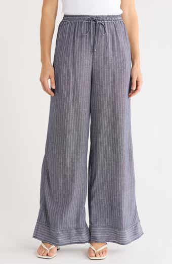 MAX STUDIO Stripe Wide Leg Pull-On Pants