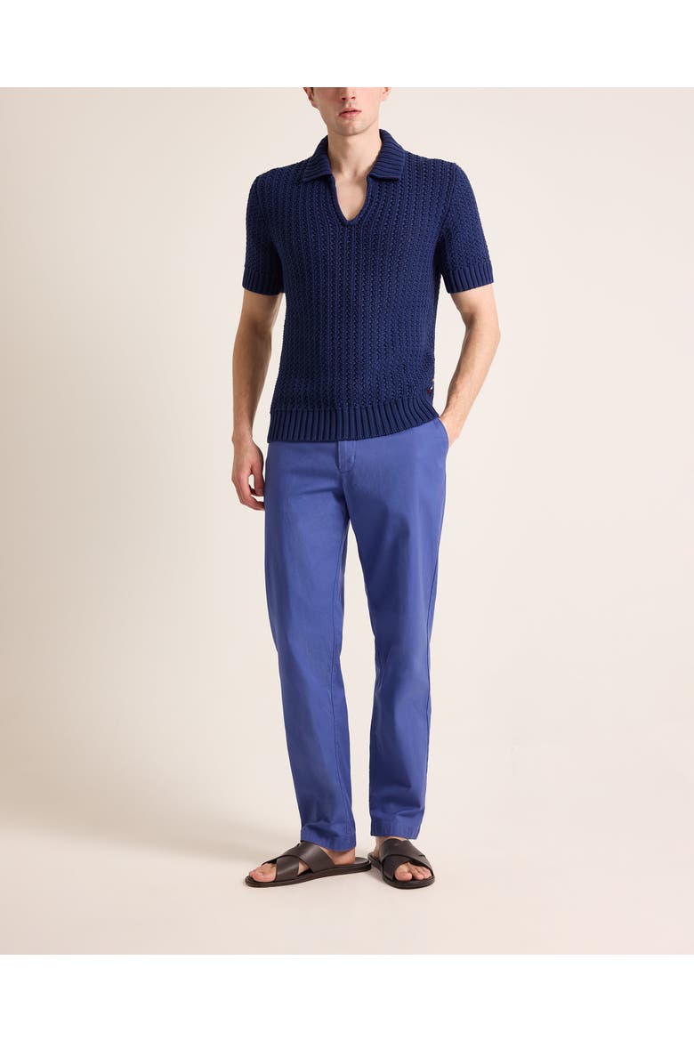 Swift Classic Fit Crochet Cotton Polo, Main, color, Shore Blue