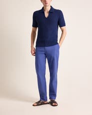 Orlebar Brown Swift Classic Fit Crochet Cotton Polo