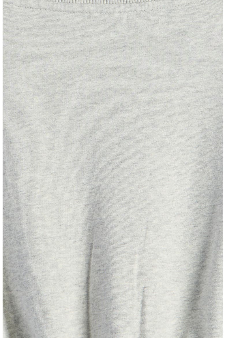 Kids' Appliqué Bow Sweatshirt, Alternate, color, GREY LIGHT HEATHER RUFFLE BOW