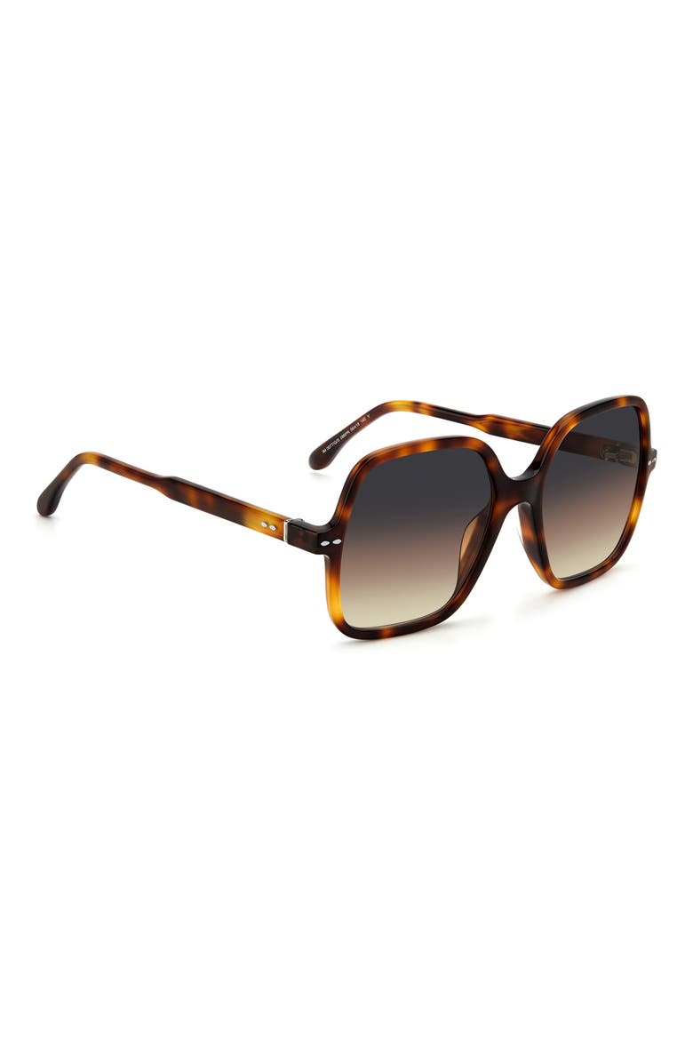 Square Sunglasses, Alternate, color, HAVANA / GRAY BROWN