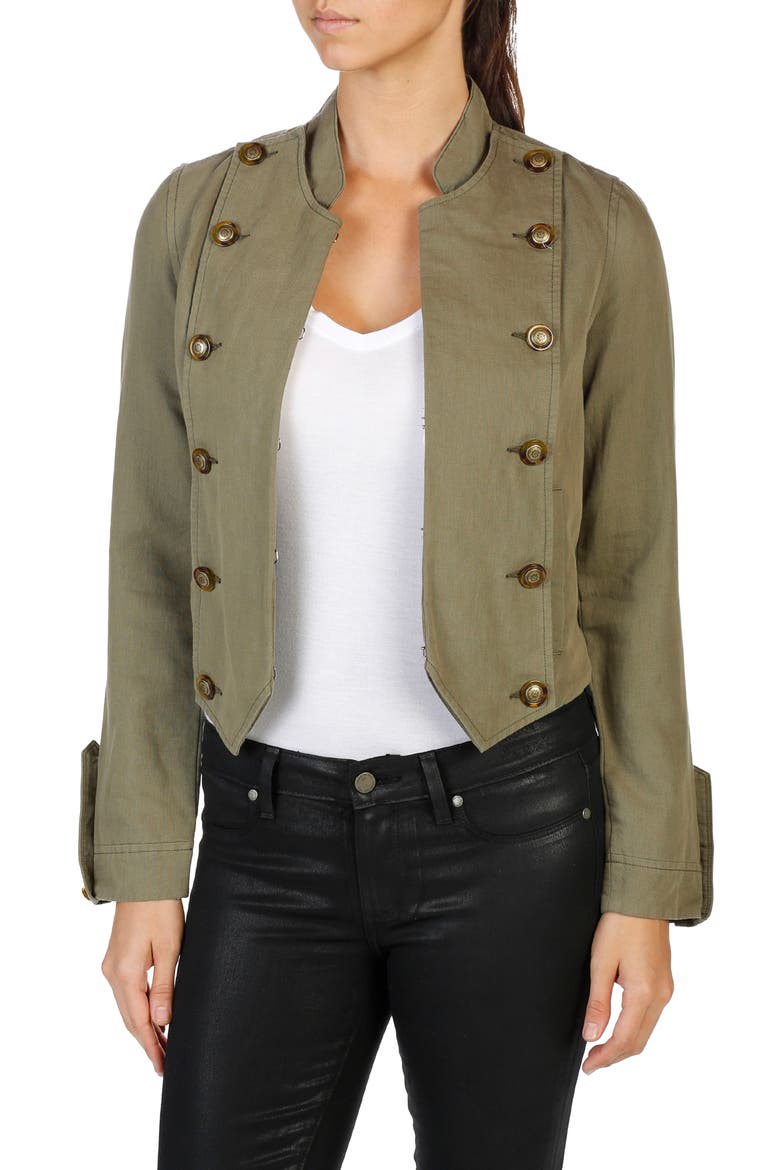 Ashley Military Jacket, Main, color, DESERT OLIVE