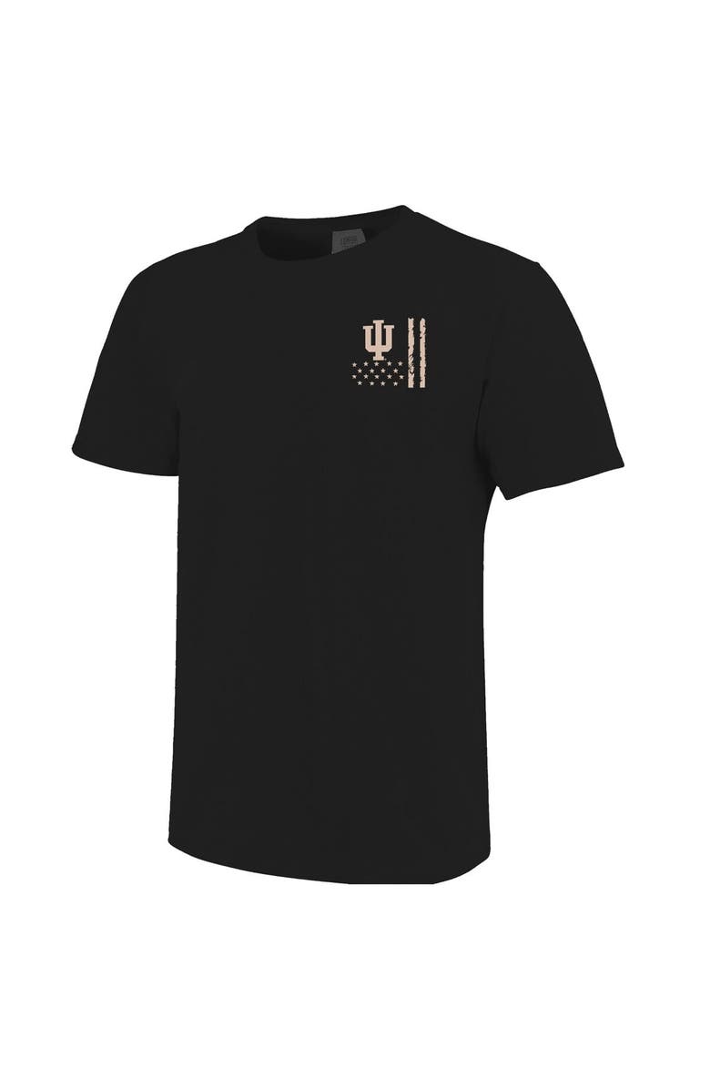 IMAGE ONE Men's  Black Indiana Hoosiers Comfort Colors OHT Camo Overlay T-Shirt, Alternate, color, Black