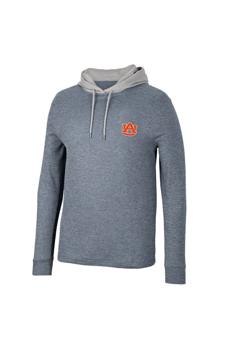 COLOSSEUM Men's Colosseum Navy Auburn Tigers Ballot Waffle-Knit Thermal Long Sleeve Hoodie T-Shirt, Alternate, color, 