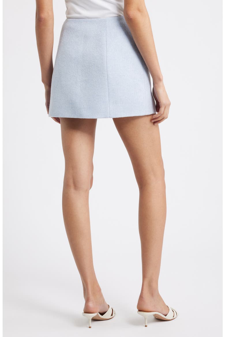 Boiled Wool Miniskirt, Alternate, color, ICELAND BLUE