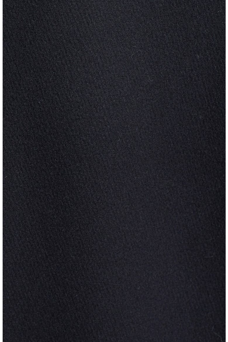 Double Breasted Lambswool Blend Coat, Alternate, color, BLACK