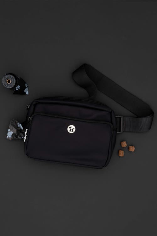 Puppington 3-in-1 Dog Walking Bag With Poop Bags In Onyx Black