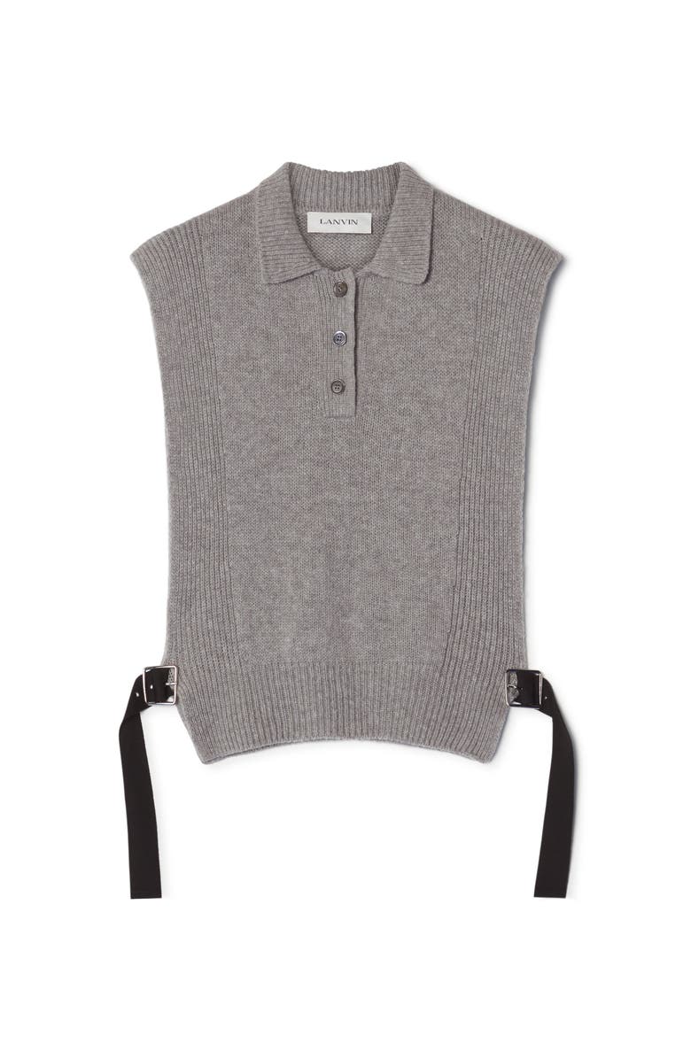 Lanvin Sleeveless Cashmere Sweater, Alternate, color, Light Grey