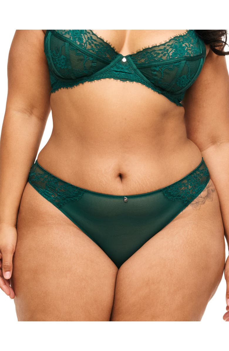 Adore Me Mandi Cheeky Panties, Main, color, Dark Green